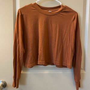 Alternative Apparel Cropped Long Sleeve T Shirt
